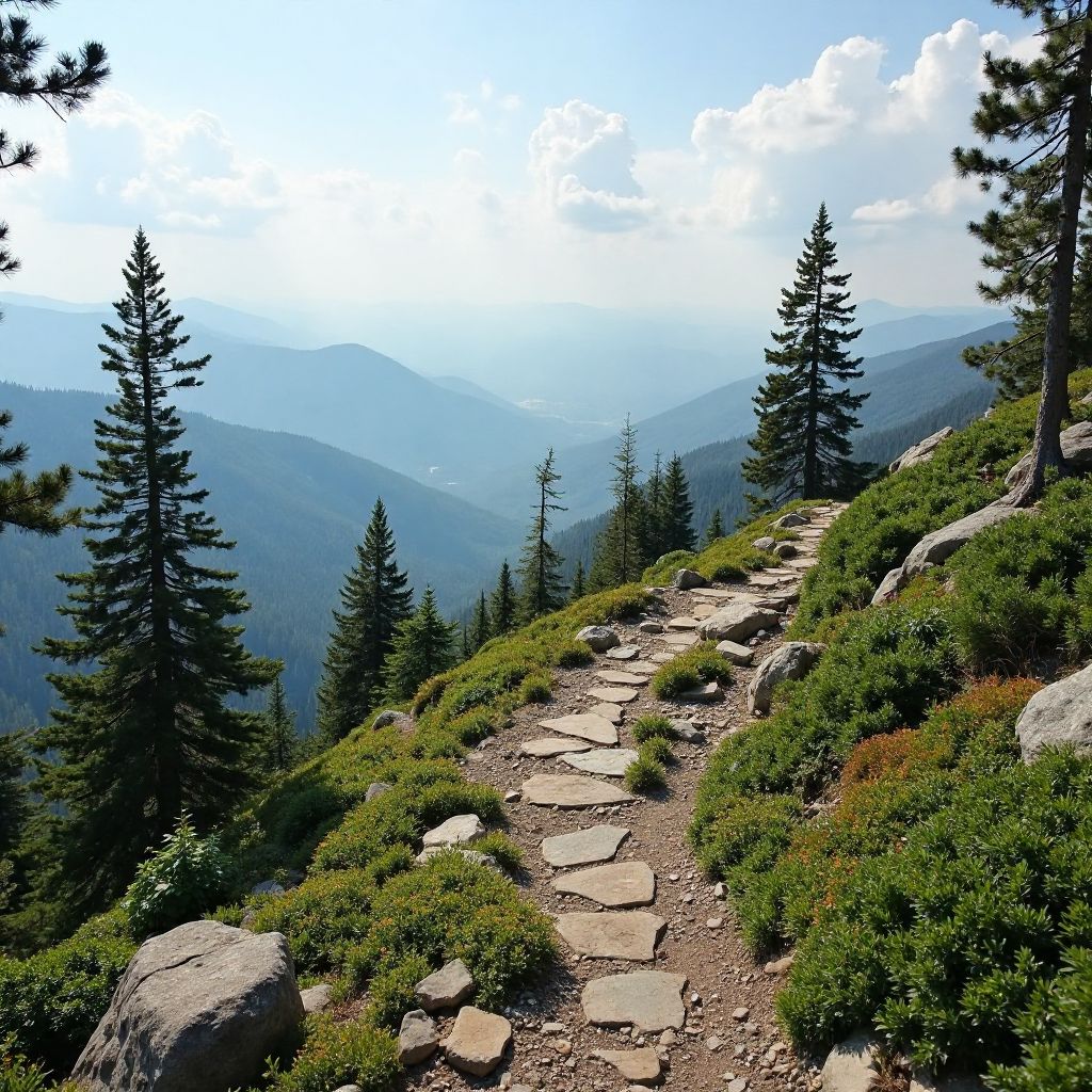 Mountain peak trail